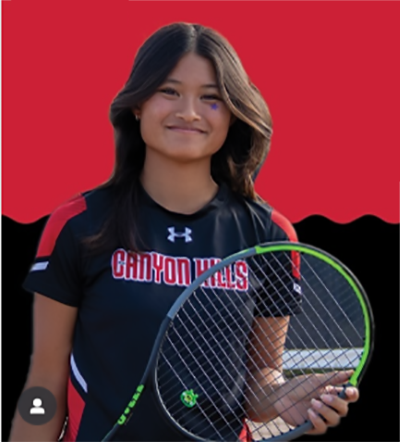 Hannah Lov-Truong girls tennis team Canyon Hills High School